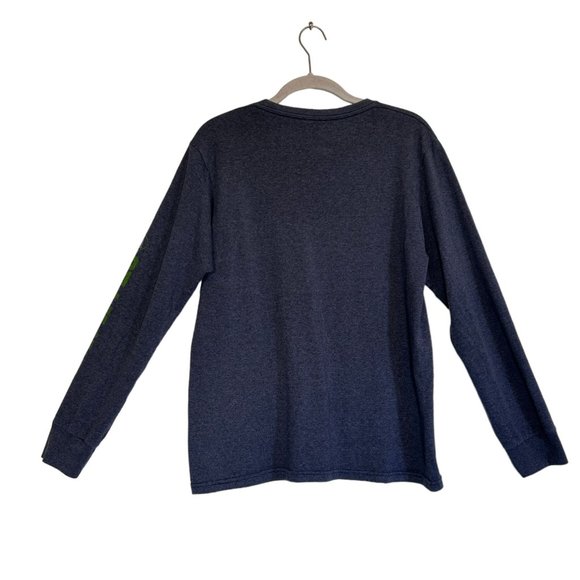 Majestic Men's Long Sleeve Seattle Seahawks T-Shirt in Blue - Size M - Picture 2 of 4